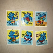 Ü-Ei Happy Hippos Ferrero 1989 Duplo Hanuta 6 Sticker 80er Jahre Serien-Bilder