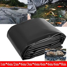 Teichfolie PVC 0.5mm in 1-8m x 6m Anti-Sickerwasser Gartenteich Folie schwarz 
