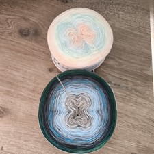 Wollpaket Wollreste 2 Farbverlaufsbobbel Mit 3200lm 4fädig zum Häkeln/Stricken