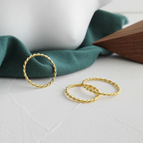 Schmaler damen ring verdreht - schmaler,