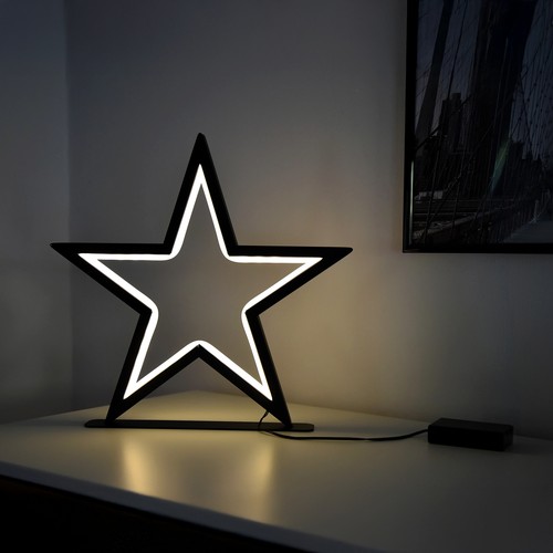 Led metall stern schwarz cm - led, 34