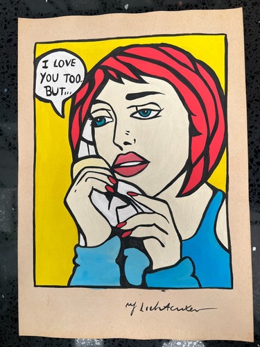 Roy lichtenstein - roy, (handarbeit)
