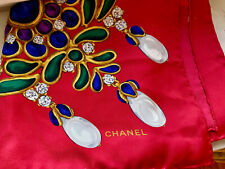 Chanel Schal Foulard Carré Seide 90 x 90 cm original rot - gold