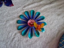 Wand-Deko/Blume/Metall/neu/bla