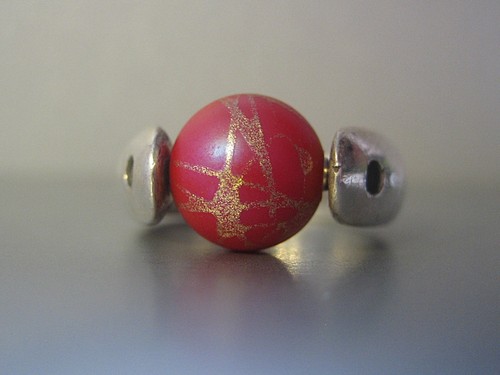 Perle rot mit spritzlack - rot,