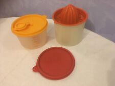 Tupperware Saftpresse, Orangenpresse, Zitronenpresse, orange mit 2 Behälter