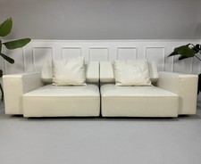 B&B Italia Andy Designer Marken Sofa Leder Weiß Klassiker Liege