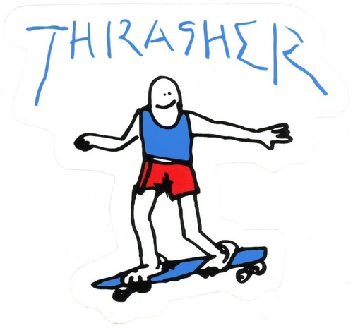 Thrasher skateboard sticker - skateboard,