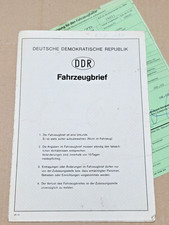 KFZ Brief Kraftfahrzeugbrief Fahrzeugbrief DDR Krad Motorrad MZ ETZ 150 EZ 1987