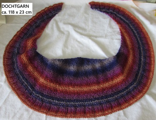 Gestricktes halbmondtuch - gestricktes,