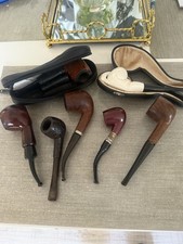 Konvolut Tabak Pfeifen 7 Stuck (2in Leder Etui), Gebraucht