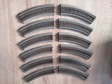 12 STÜCK Roco 42522 Rocoline Bogen R2 mit Bettung,Schiene,BOGEN R2 Bettungsgleis