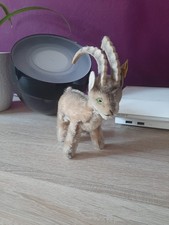 Original Ziegenbock von STEIFF mit Knopf