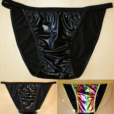 Herren Tanga Slip in Lack