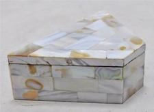 Vintage Kleine Schmuckschatulle Aus Perlmutt Original Alt Handgefertigt