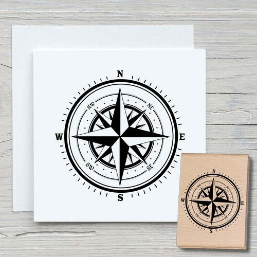 Stempel kompassrose - kompassrose,