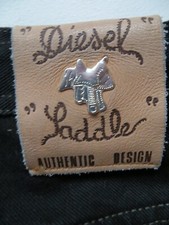 Diesel Saddle Jeans Hose W 34 /L 30, Silber Sattel, Weiter Oberschenkel ! KULT !