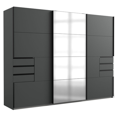 Schwebetürenschrank graphit - -,
