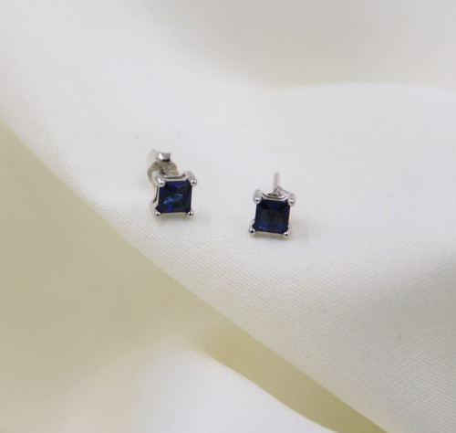 Saphir mini ohrstecker blau - saphir,