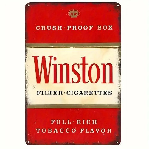 Blechschild winston zigaretten - winston,