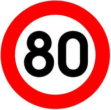 ORIGINAL Verkehrszeichen 80