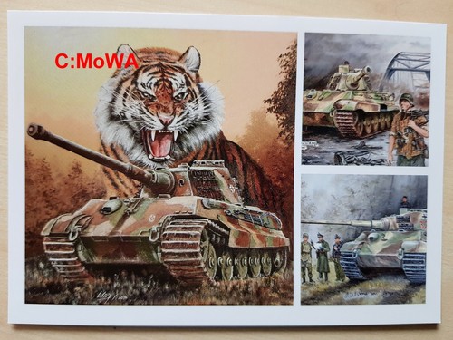 Postkarte königstiger mit - postkarte,
