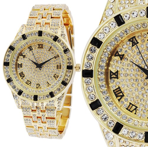 Herrenuhr hiphop bling - xl,