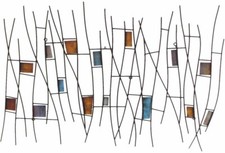 Luxus Wandskulptur Metallbild Wandbild Metall Wandkunst XXL Deko ca. 115 x 85 cm