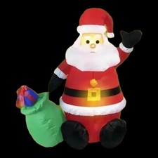 Aufblasbarer beleuchteter Weihnachtsmann mit Kapuze 120cm