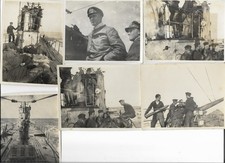 14 Fotos Original Uboot m. Besatzung / Kommandant auf Feindfahrt 1. Weltkrieg