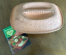RÖMERTOPF mit Deckel- Multi-Bräter - Terrakotta Ton. Inkl. Buch Schlemmertopf