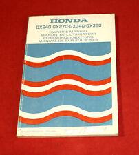 Betriebsanleitung HONDA Motor GX 240, GX 270, GX340, GX 390