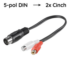 5 pol DIN Stecker auf 2x Cinch