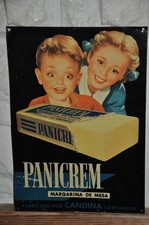 Altes Blechschild/Reklameschild 50er J. Panicreme,Margarina De Mesa,Spanien