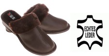 Damen pantoffeln echtes leder - echtes,