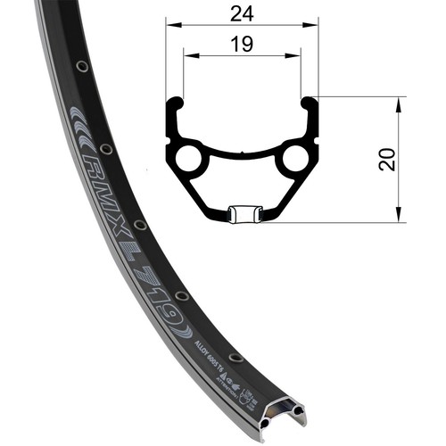 Zoll fahrradfelge rmx 719 - 28,