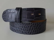 ♥umjuBELT Gürtel Colombo blau jeansblau Leder Größe 80 85 90 95 100 Kroko-Style