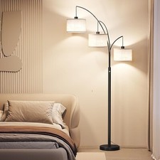 Stehlampe LED Stehleuchte 3 Flammige Bogenlampe Leselampe Wohnzimmer E27 Metall