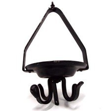 Kauenhaken Bergbau Eisen schwarz 32 cm Kauenkorb Pütt Bergmann Waschkaue