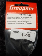 Graupner Hydro Prop 2317.48  3/16 Drive-Dog 48mm 67mm pitch  NEU NOS in OVP