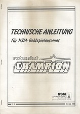 NSM Löwen Rotamint "CHAMPION" Geldspielautomat Handbuch 1985 mit Schaltplänen