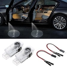 2x Audi Stil Logo Beleuchtung Licht Leuchte Emblem Tür Einstieg Auto LED 