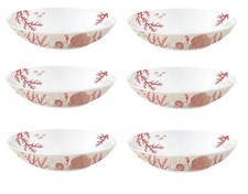6er Set Suppenteller, Pastateller Maritim REEF Korallen D. 20,5cm EASY LIFE