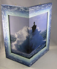 Eckleinwandbild Gemälde Holzrahmen Leuchtturm Eckbild Italien mit Rahmen H42cm