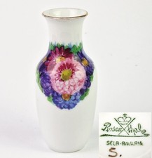 Rosenthal Selb-Bavaria Porzellan Vase handbemalt Blumen um 1910–1920 R1475