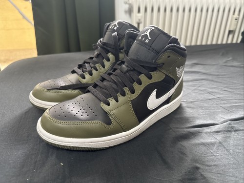 Jordan air mid - mid, schwarz/olive