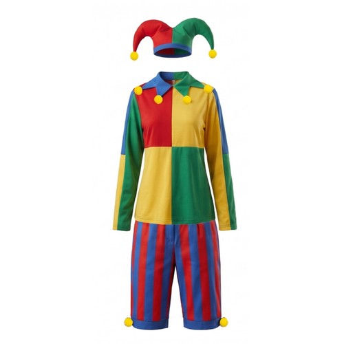 Clown kostüm mit hut bunt - mit,