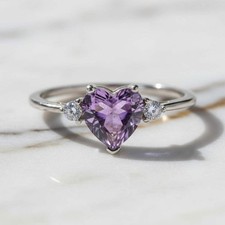 Amethyst Herz Ring Damen 1 ct