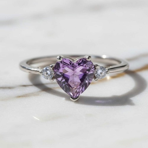Amethyst herz ring damen - amethyst,