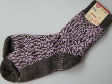  Hirsch-Natur Norwegersocken Sternmuster Bio Wolle 100% Schurwolle kbT Socken
